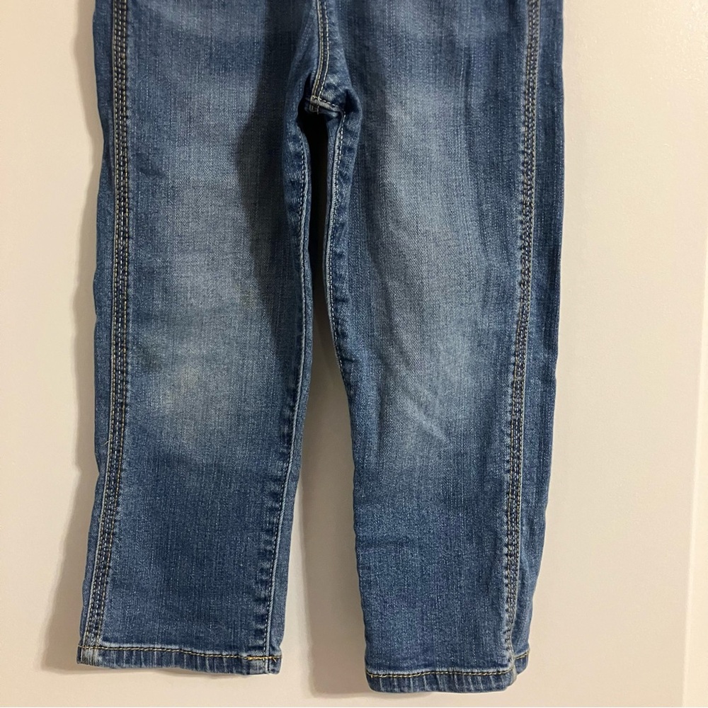 OshKosh denim overalls adjustable straps metal hardware vestbak Girls 4T - Picture 2 of 10